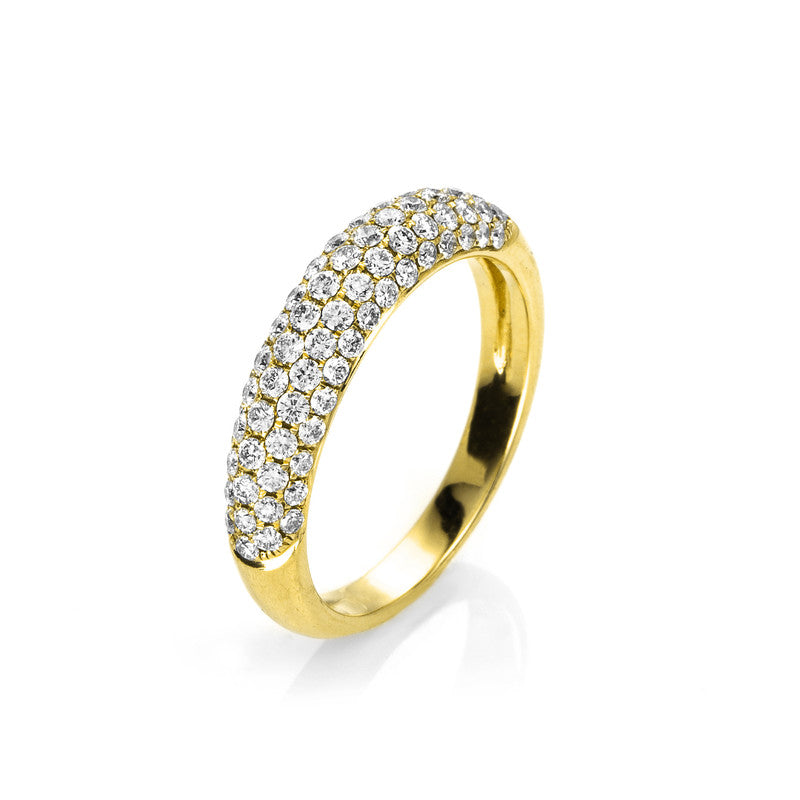 Ring    aus 750/-18 Karat Gelbgold mit 79 Diamanten 0