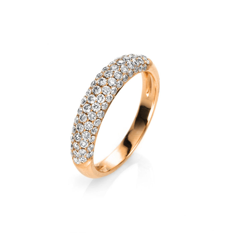 Ring    aus 750/-18 Karat Rotgold mit 79 Diamanten 0
