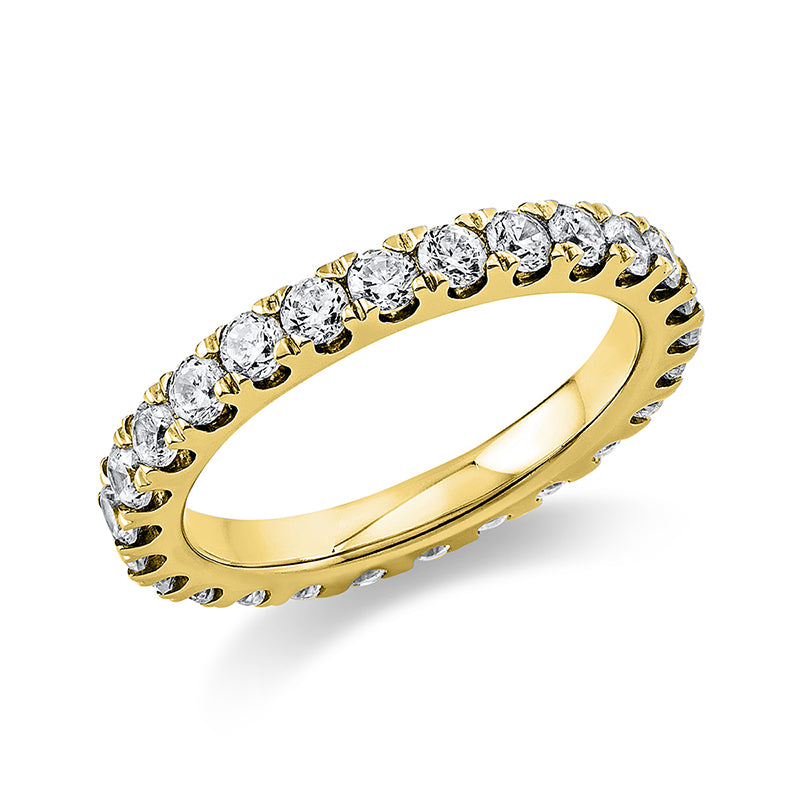 Ring    aus 585/-14 Karat Gelbgold mit 25 Diamanten 1