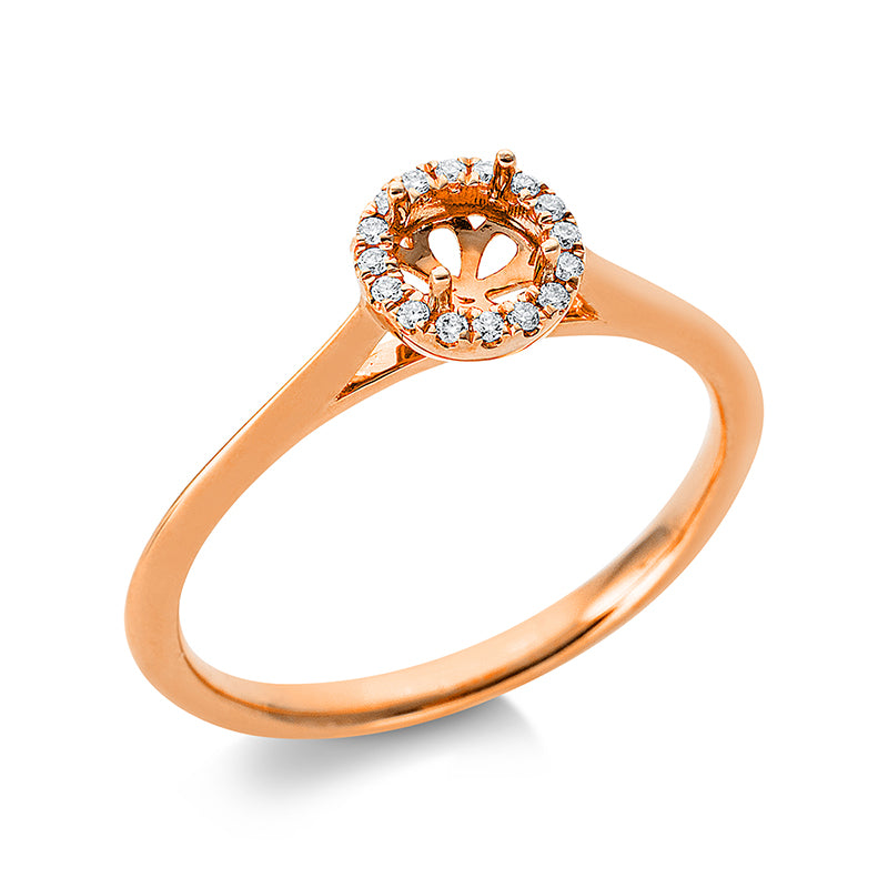 Ring    aus 750/-18 Karat Rotgold mit 16 Diamanten 0