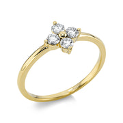 Ring    aus 750/-18 Karat Gelbgold mit 4 Diamanten 0