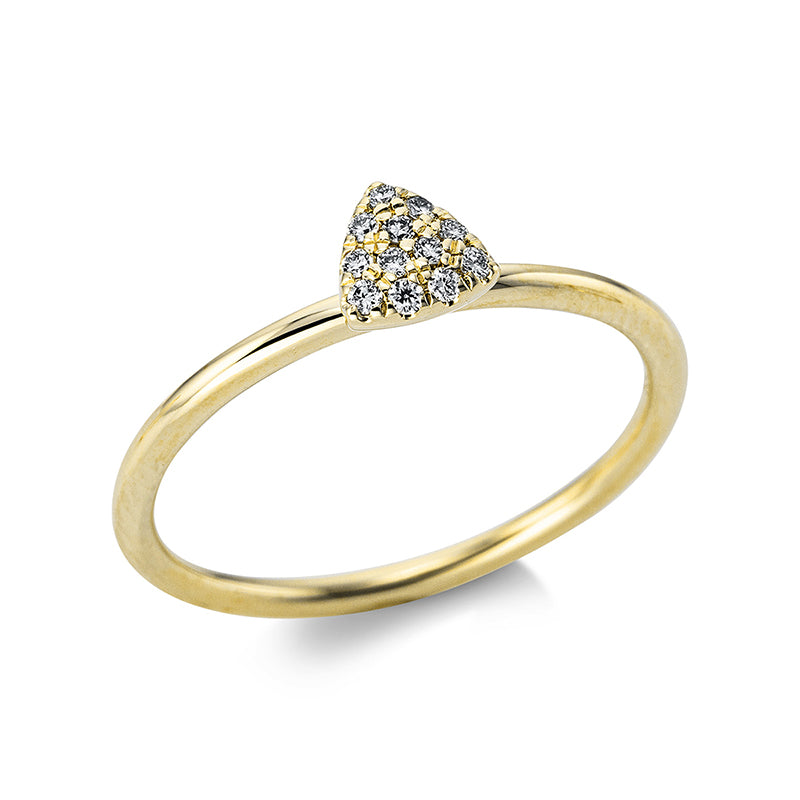 Ring    aus 585/-14 Karat Gelbgold mit 12 Diamanten 0