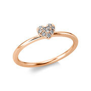 Ring    aus 750/-18 Karat Rotgold mit 10 Diamanten 0