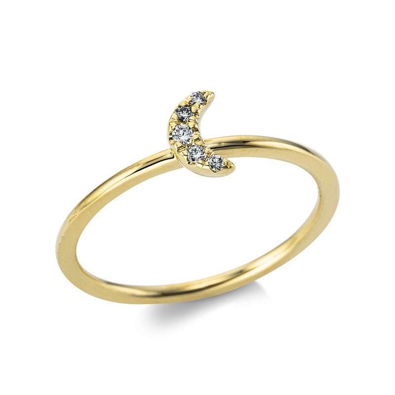 Ring    aus 585/-14 Karat Gelbgold mit 5 Diamanten 0