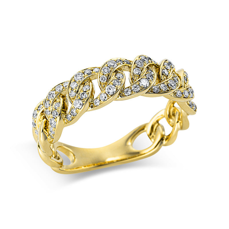 Ring    aus 750/-18 Karat Gelbgold mit 70 Diamanten 0