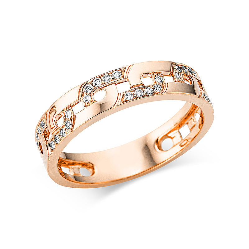 Ring    aus 750/-18 Karat Rotgold mit 30 Diamanten 0