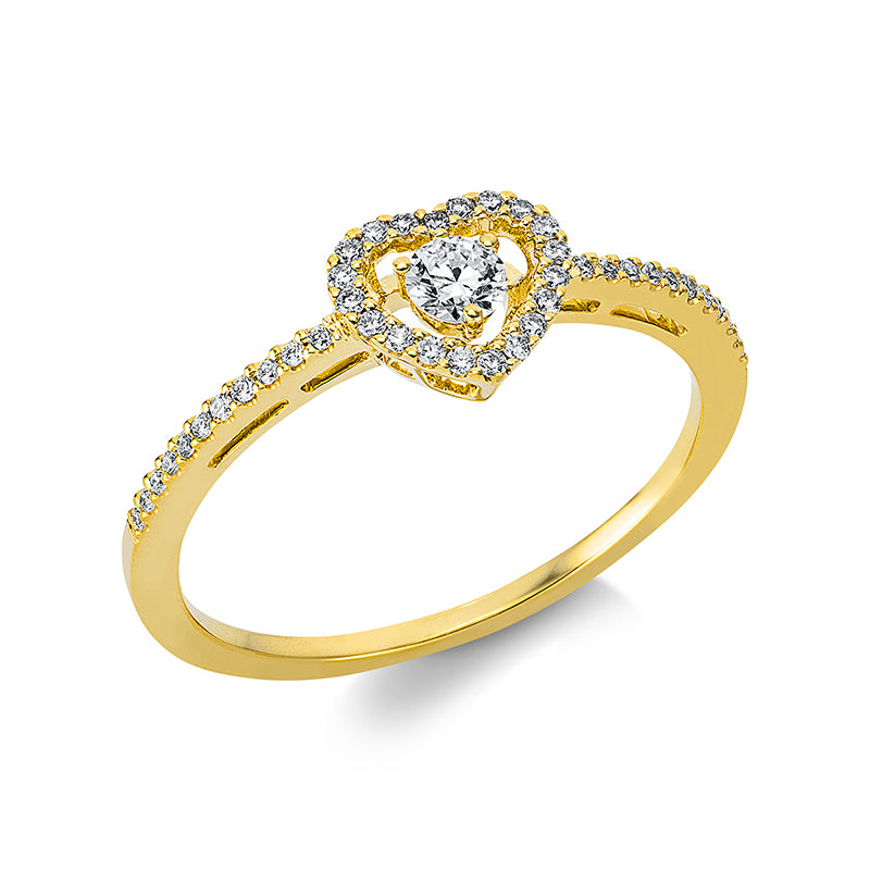 Ring    aus 750/-18 Karat Gelbgold mit 43 Diamanten 0