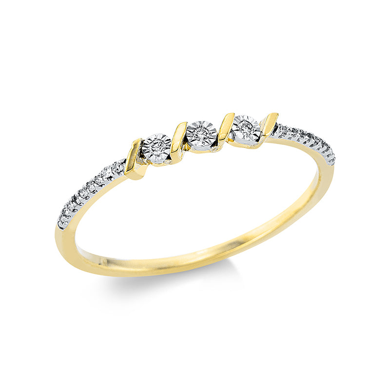 Ring - Halo Sparkle aus Gold mit Diamanten - 1AD49