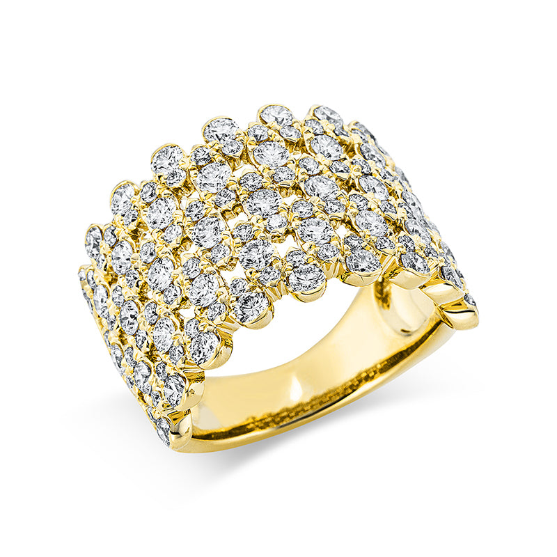 Ring    aus 750/-18 Karat Gelbgold mit 111 Diamanten 2