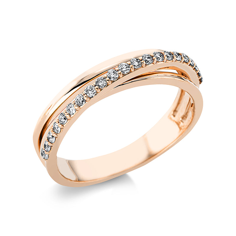 Ring    aus 750/-18 Karat Rotgold mit 21 Diamanten 0