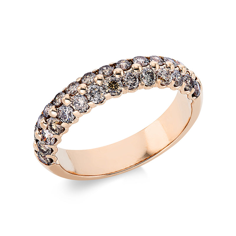 Ring    aus 585/-14 Karat Rotgold mit 28 Diamanten 1 ct