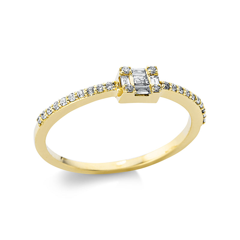 Ring    aus 750/-18 Karat Gelbgold mit 29 Diamanten 0