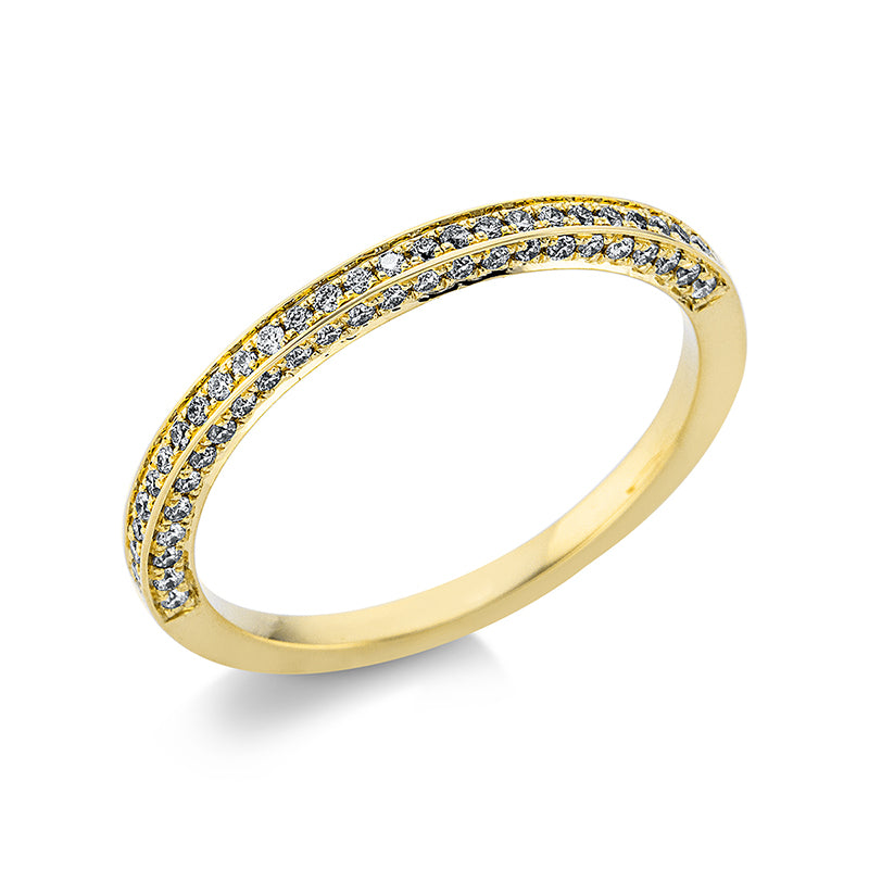 Ring    aus 750/-18 Karat Gelbgold mit 78 Diamanten 0