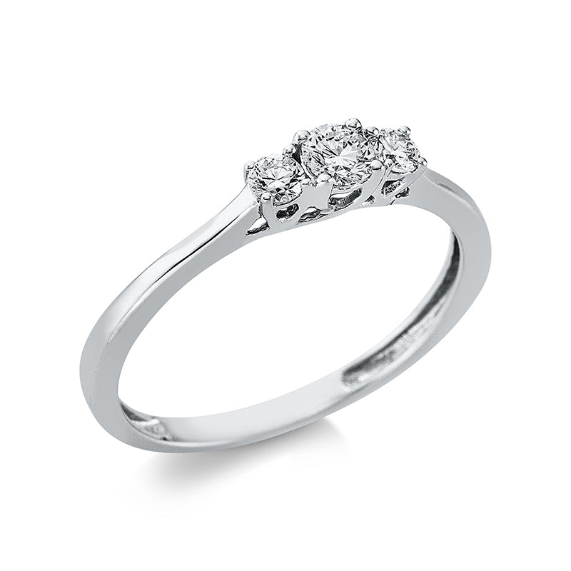 Ring    aus 750/-18 Karat Weißgold mit 3 Diamanten 0