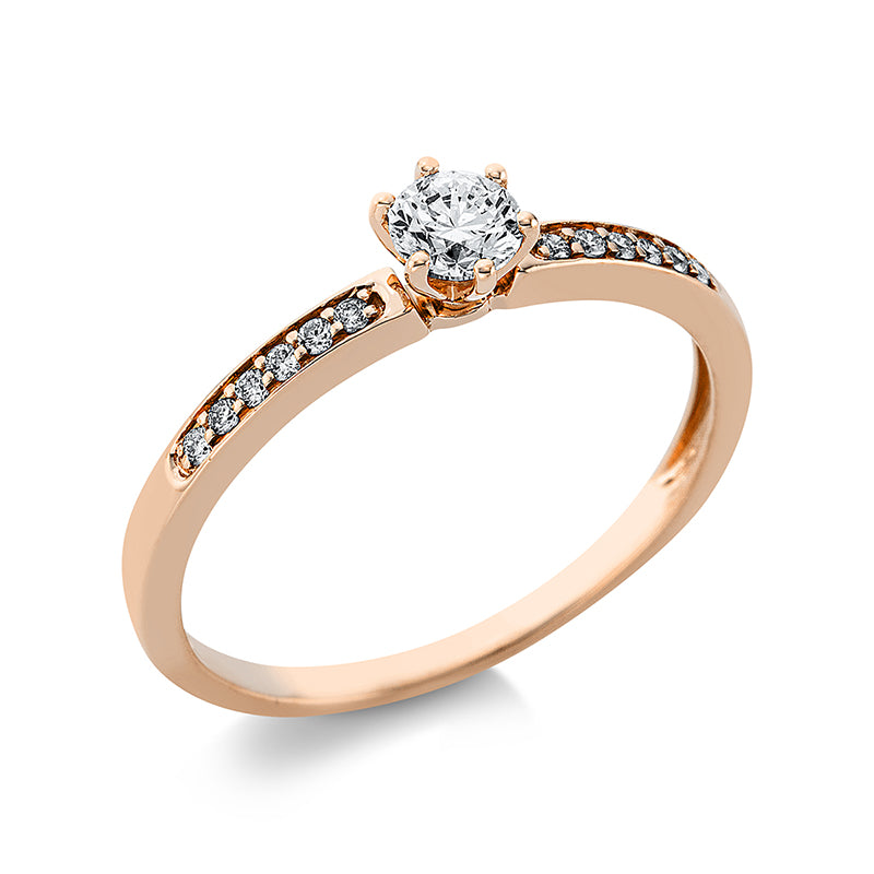 Ring    aus 750/-18 Karat Rotgold mit 13 Diamanten 0