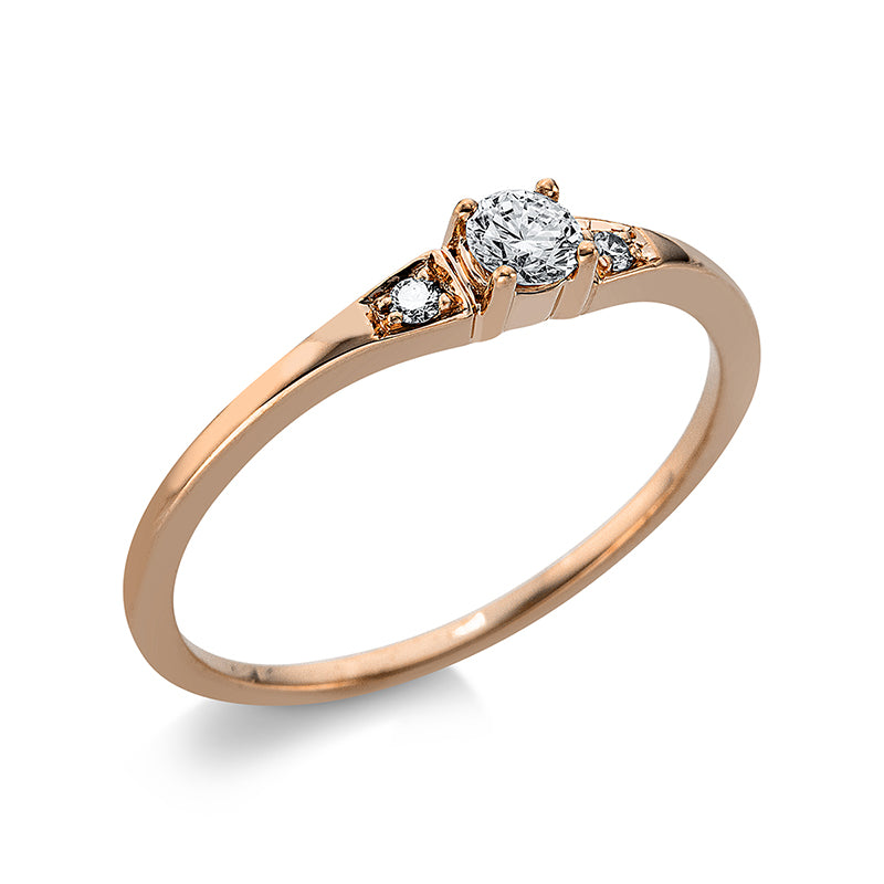 Ring    aus 750/-18 Karat Rotgold mit 3 Diamanten 0