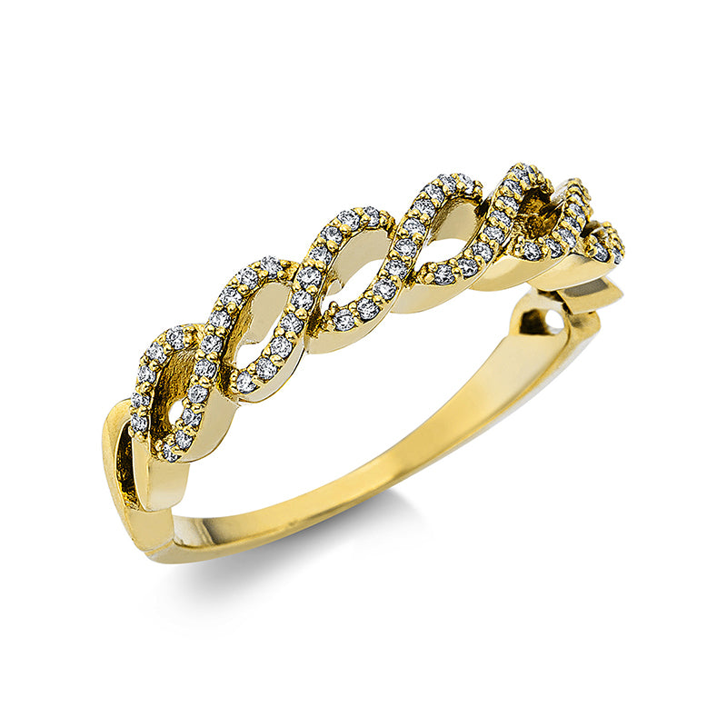 Ring    aus 750/-18 Karat Gelbgold mit 60 Diamanten 0