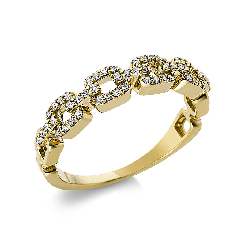 Ring    aus 750/-18 Karat Gelbgold mit 52 Diamanten 0