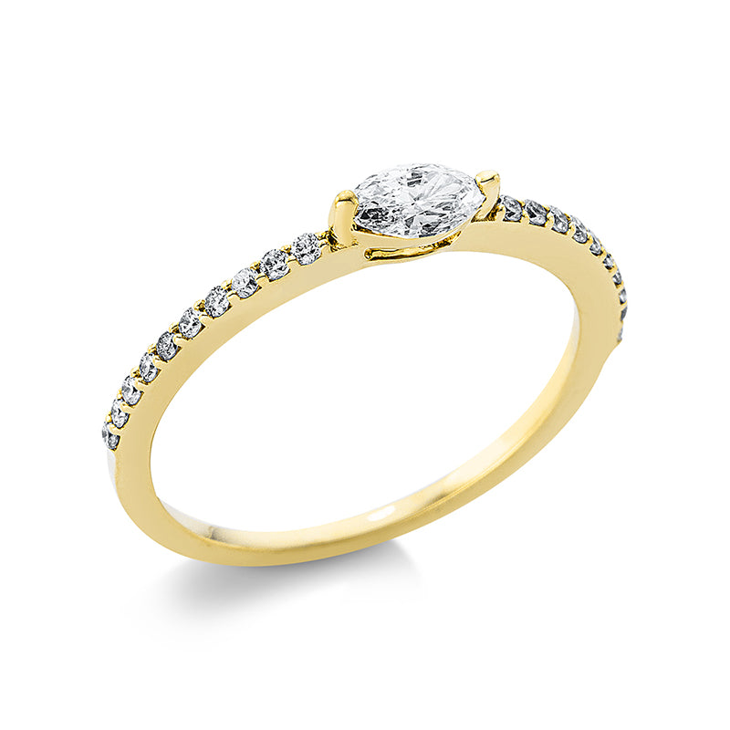 Ring    aus 750/-18 Karat Gelbgold mit 21 Diamanten 0