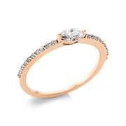 Ring    aus 750/-18 Karat Rotgold mit 21 Diamanten 0