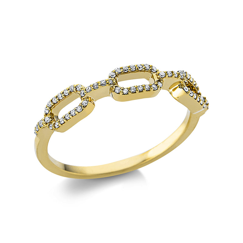 Ring    aus 750/-18 Karat Gelbgold mit 60 Diamanten 0