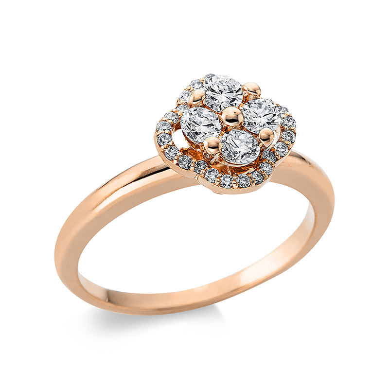 Ring    aus 750/-18 Karat Rotgold mit 30 Diamanten 0