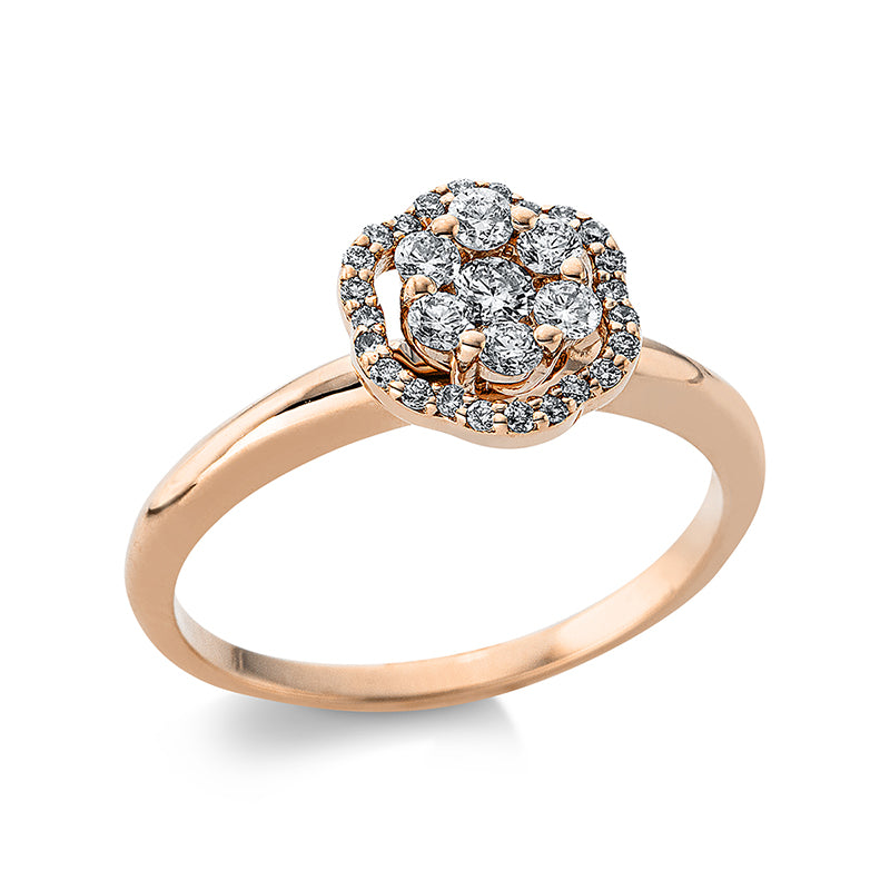 Ring    aus 750/-18 Karat Rotgold mit 31 Diamanten 0