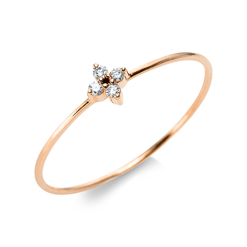 Ring    aus 750/-18 Karat Rotgold mit 4 Diamanten 0