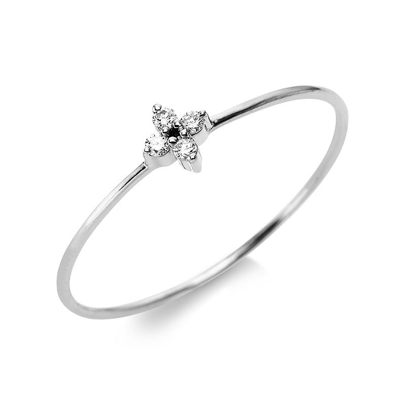 Ring    aus 750/-18 Karat Weißgold mit 4 Diamanten 0