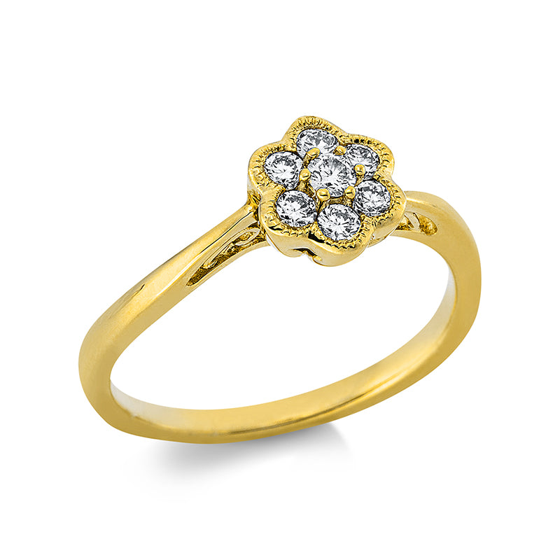 Ring - Halo Sparkle aus Gold mit Diamanten - 1AR48
