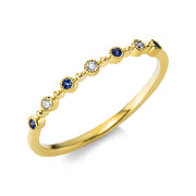 Ring aus Gold mit Diamanten mit Saphir - 1AR81
