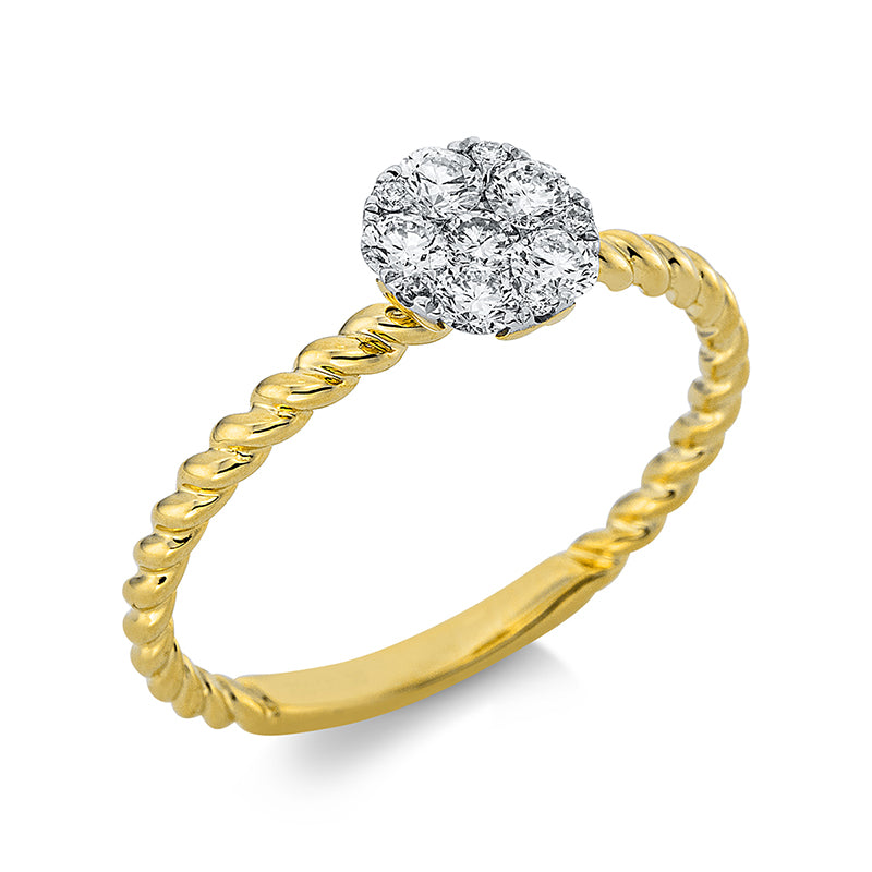 Ring - Halo Sparkle aus Gold mit Diamanten - 1AT53