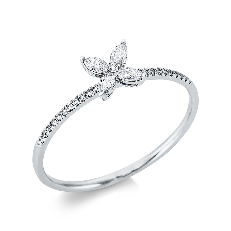 Ring    aus 750/-18 Karat Weißgold mit 25 Diamanten 0