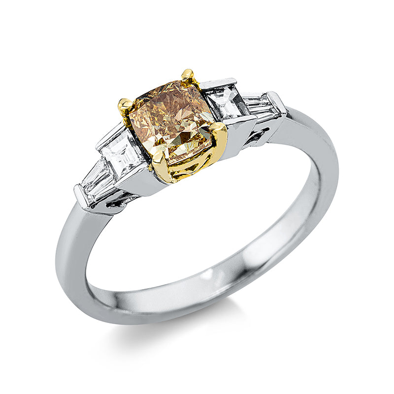 Ring - Mehrfachsteinbesatz aus Gold mit Diamanten, GIA Zertifikat - 1AU48