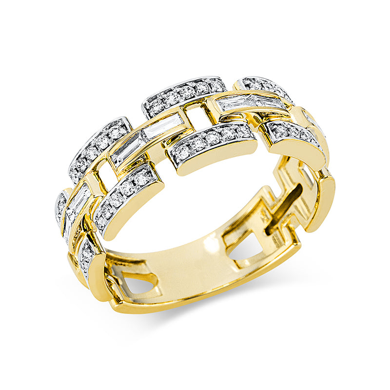 Ring    aus 750/-18 Karat Gelbgold mit 46 Diamanten 0