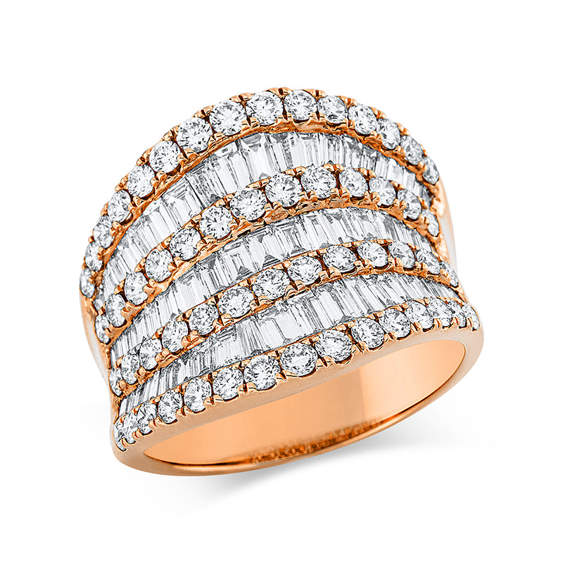 Ring    aus 750/-18 Karat Rotgold mit 115 Diamanten 2
