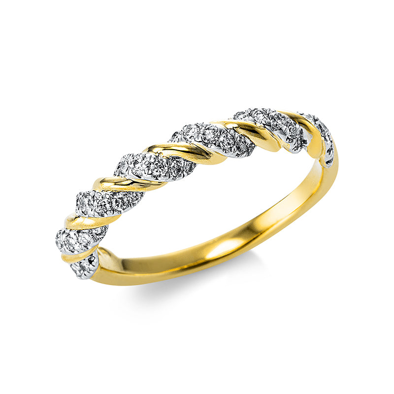 Ring    aus 750/-18 Karat Gelbgold mit 47 Diamanten 0