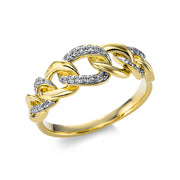 Ring    aus 750/-18 Karat Gelbgold mit 28 Diamanten 0