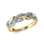 Ring    aus 750/-18 Karat Gelbgold mit 28 Diamanten 0