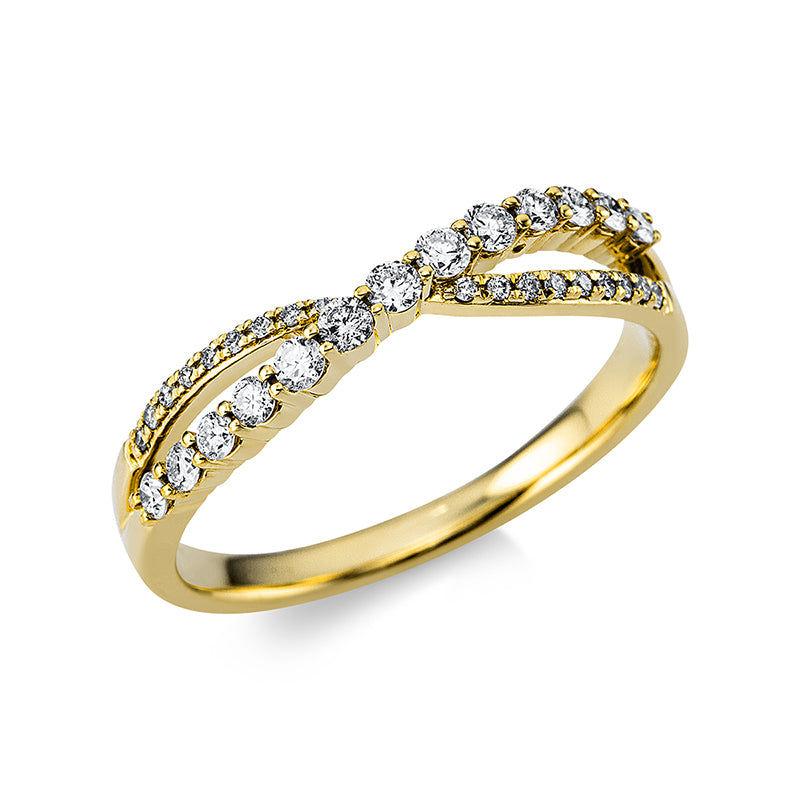 Ring    aus 750/-18 Karat Gelbgold mit 31 Diamanten 0