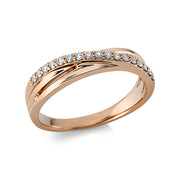 Ring    aus 750/-18 Karat Rotgold mit 17 Diamanten 0