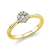 Ring - Halo Sparkle aus Gold mit Diamanten - 1B497
