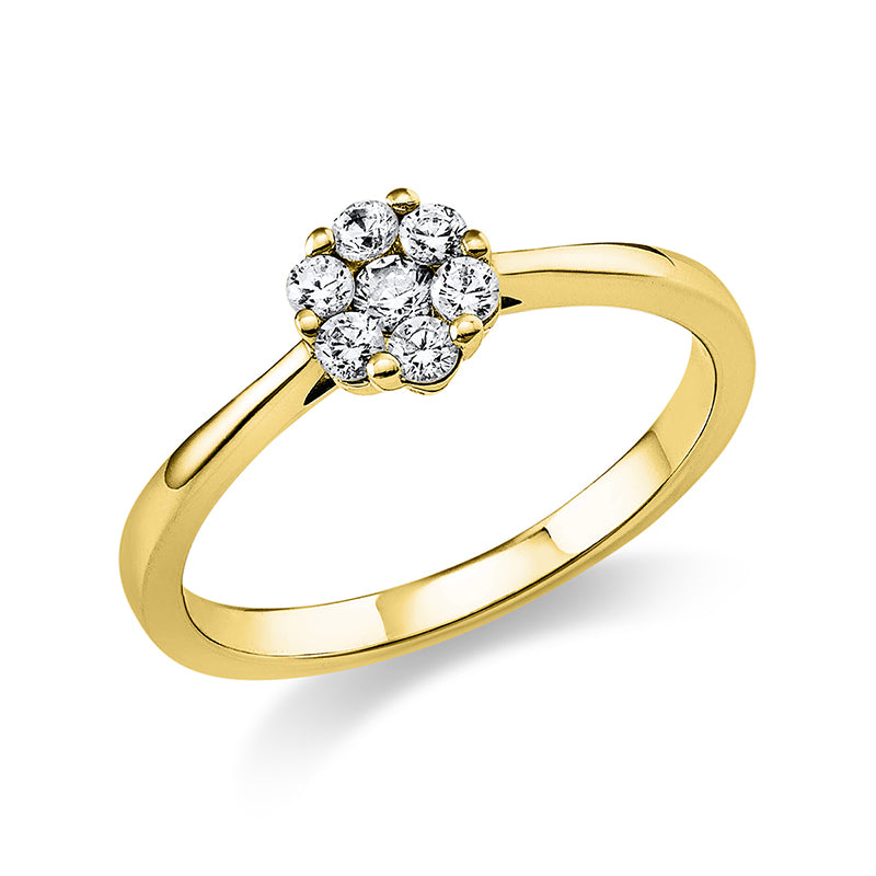 Ring - Halo Sparkle aus Gold mit Diamanten - 1B497