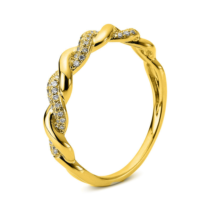 Ring    aus 750/-18 Karat Gelbgold mit 51 Diamanten 0