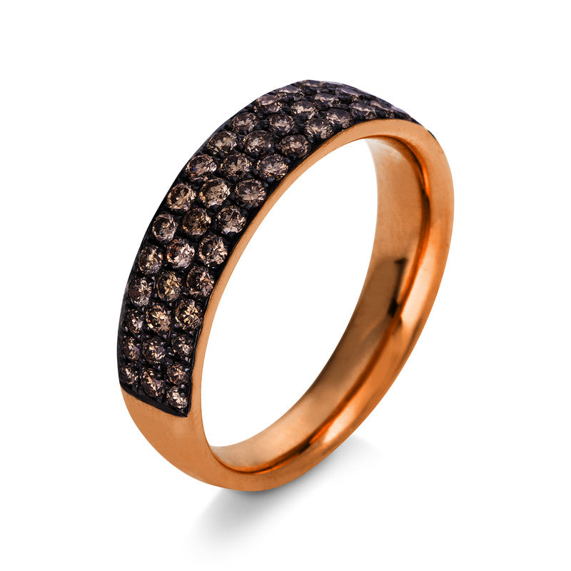 Ring    aus 750/-18 Karat Rotgold mit 59 Diamanten 0