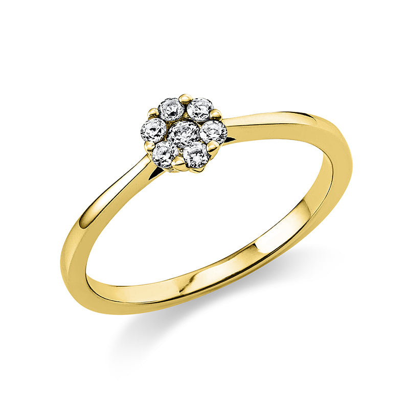 Ring - Halo Sparkle aus Gold mit Diamanten - 1B785