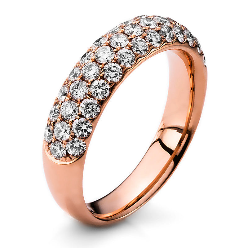 Ring    aus 750/-18 Karat Rotgold mit 40 Diamanten 1