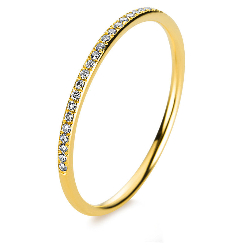 Ring - Memoire halb aus Gold mit Diamanten - 1B821