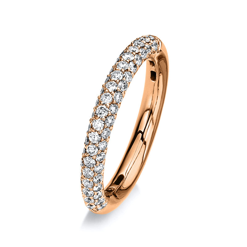 Ring    aus 750/-18 Karat Rotgold mit 61 Diamanten 0