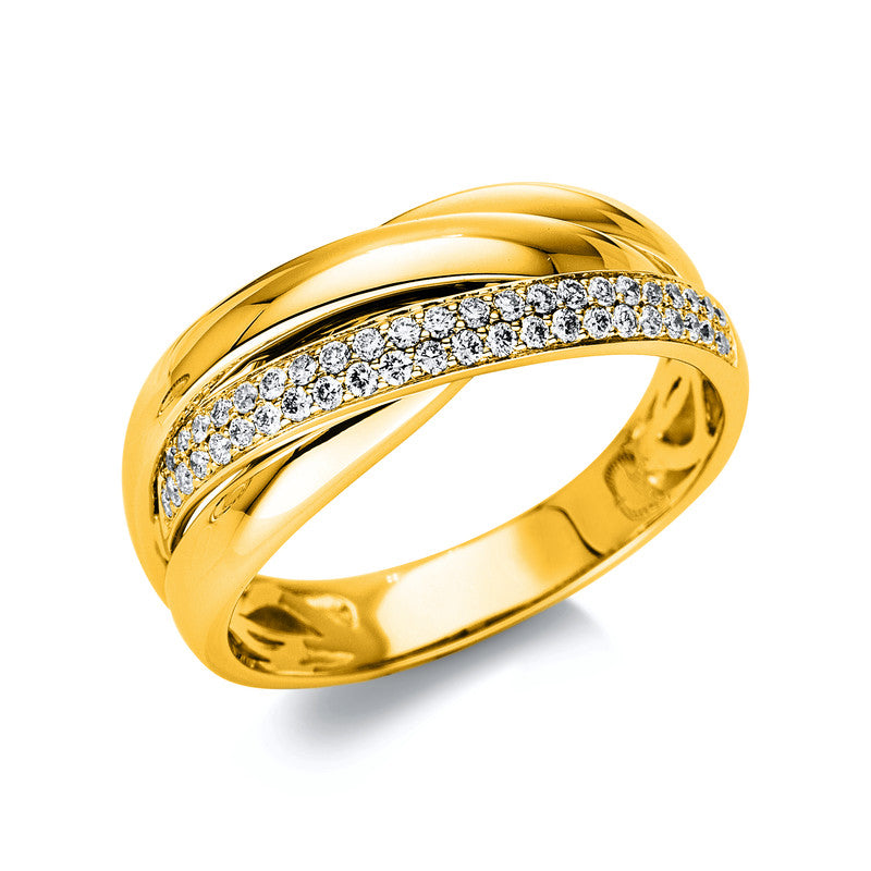 Ring    aus 750/-18 Karat Gelbgold mit 45 Diamanten 0